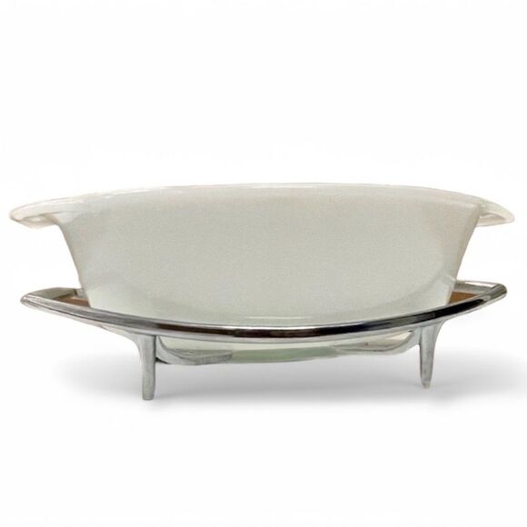 Vintage Anchor Hocking FireKing Corningware Casserole Saucepan Cradle 2 Piece - Picture 2 of 16